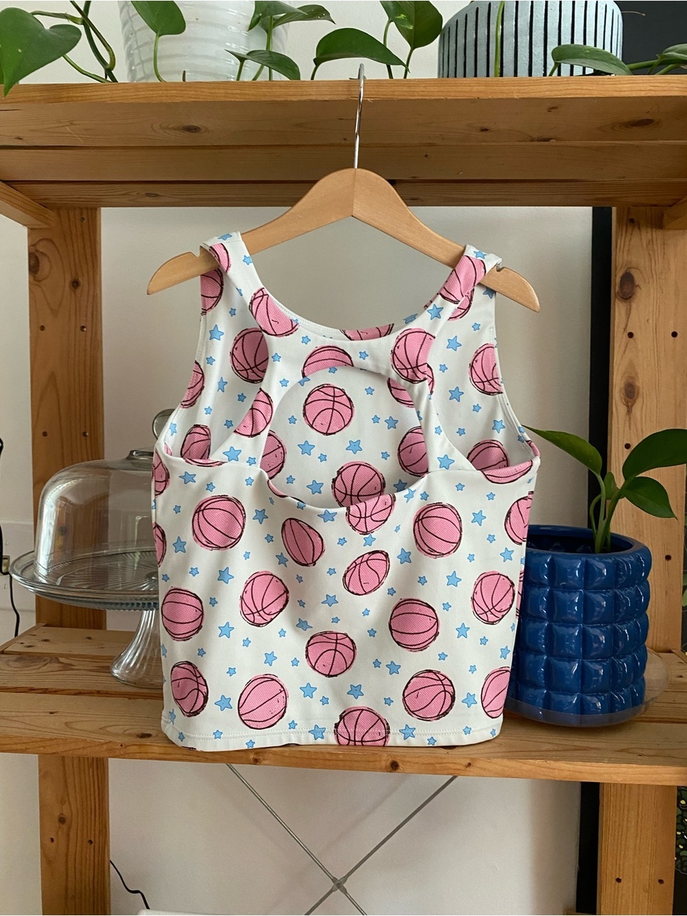 SweetHoney Basketball Print Active Skort Tank Top Set Pink 12 - Picture 5 of 15